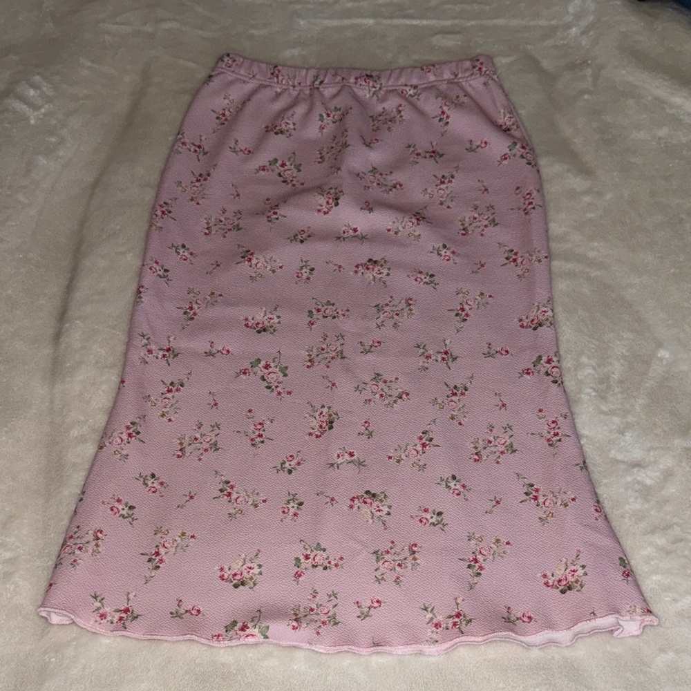 SHEIN Pink Floral Pencil Skirt